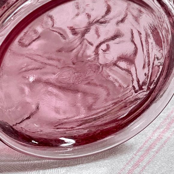 Vintage Fenton Glass Large Dark Pink Daffodil Flower Vase - Picture 2 of 6